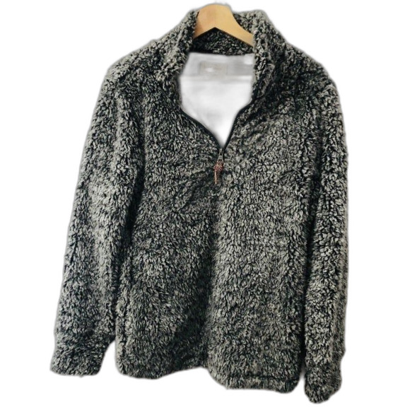 Original Weatherproof Vintage Jackets & Blazers - SHERPA M GREY ZIP UP JACKET